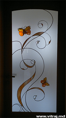 Stained glass in the interior doors