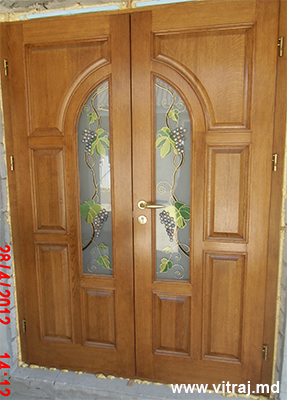 Stained glass in the entrance doors