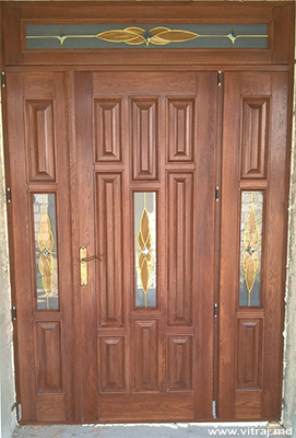 Stained glass for exterior doors