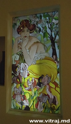Decorative painting on glass, picture