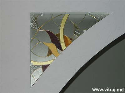 Niche decoration, abstract stained-glass 