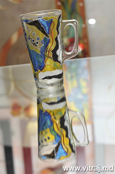 Souvenir, painting on glass