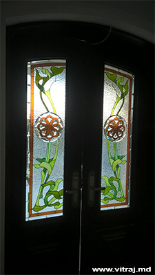 Stained glass in doors