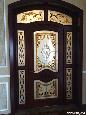 Stained glass for doors in residential, commercial and office spaces, custom-made 
