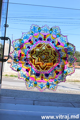Mandala.Art painting on glass