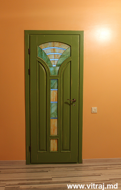 Decorative stained glass doors